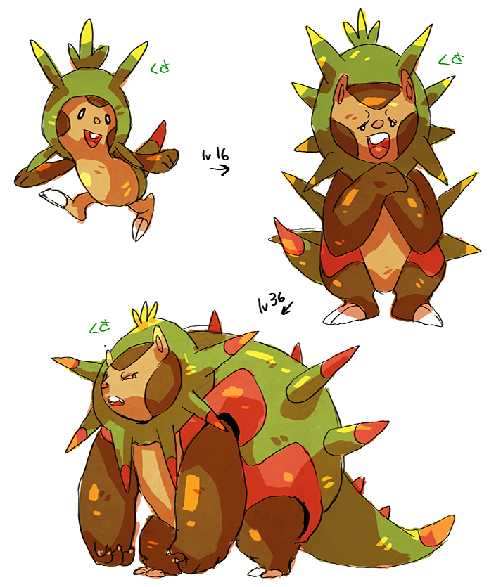 chespin_evolution_by_nastyjungle-d5qwhir.png