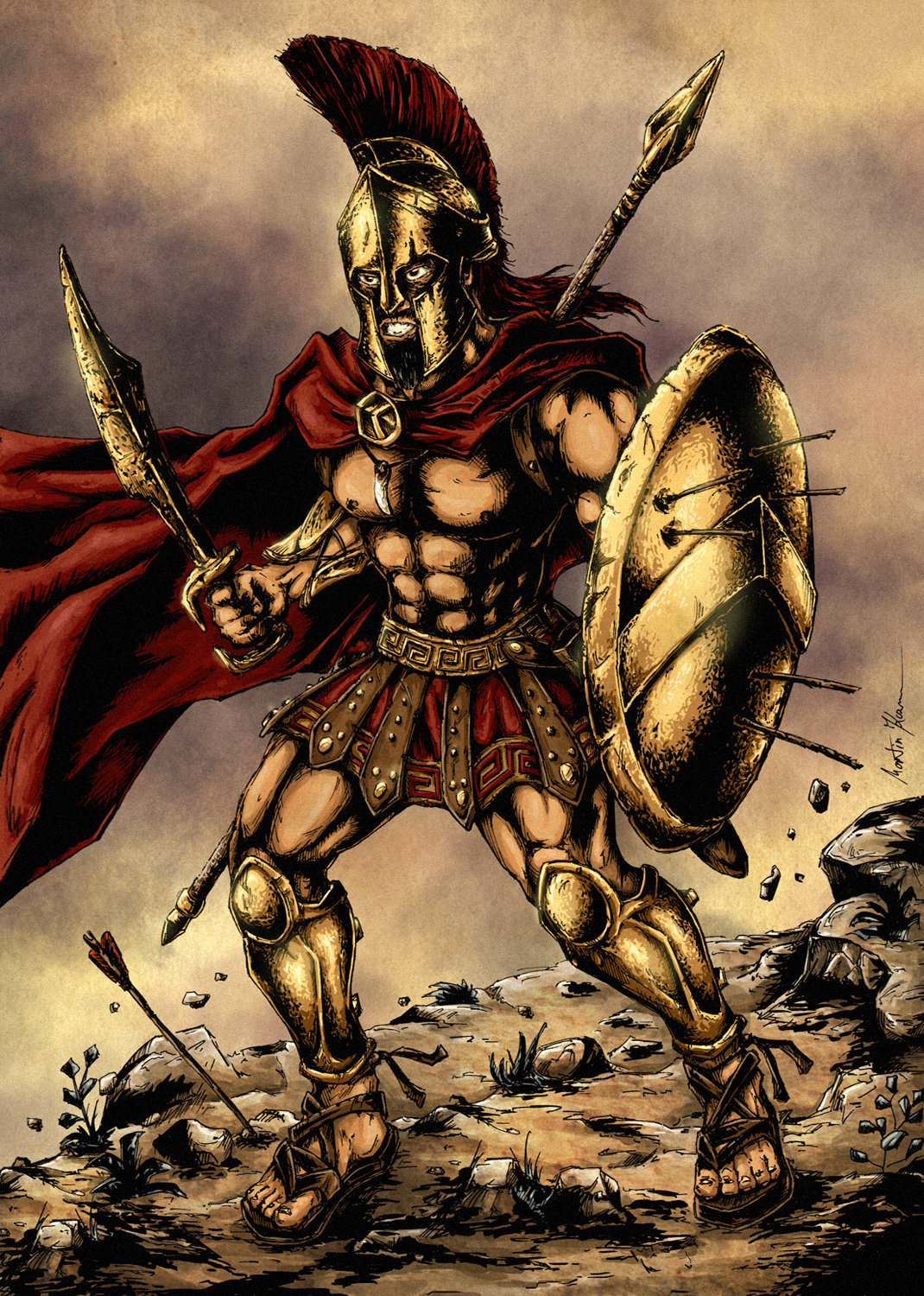 Leonidas I, king of Sparta by mkozmon on DeviantArt