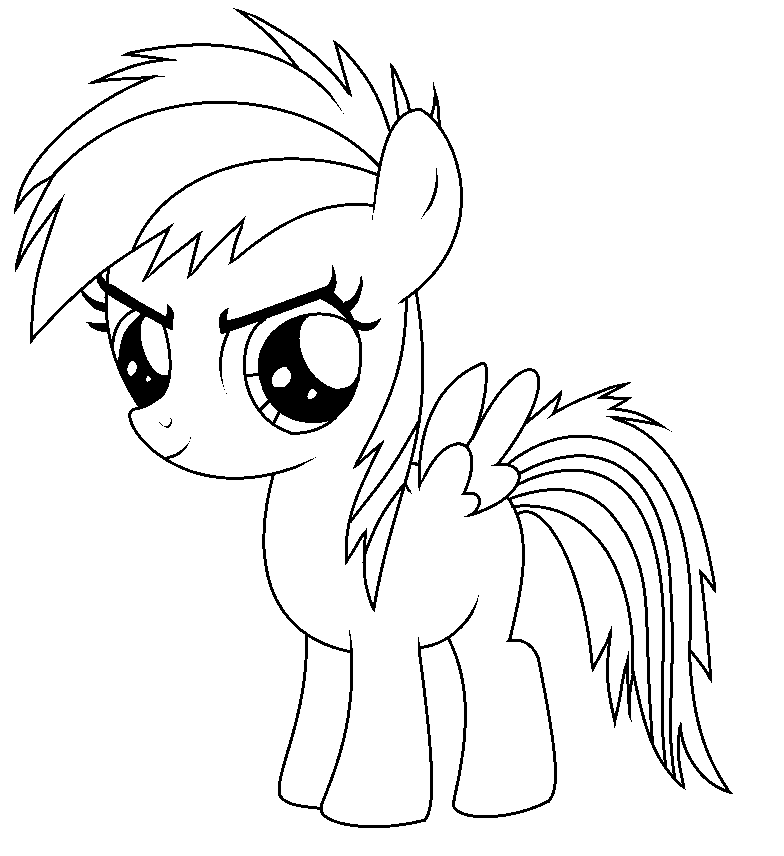 rainbow dash as a filly coloring pages - photo #1