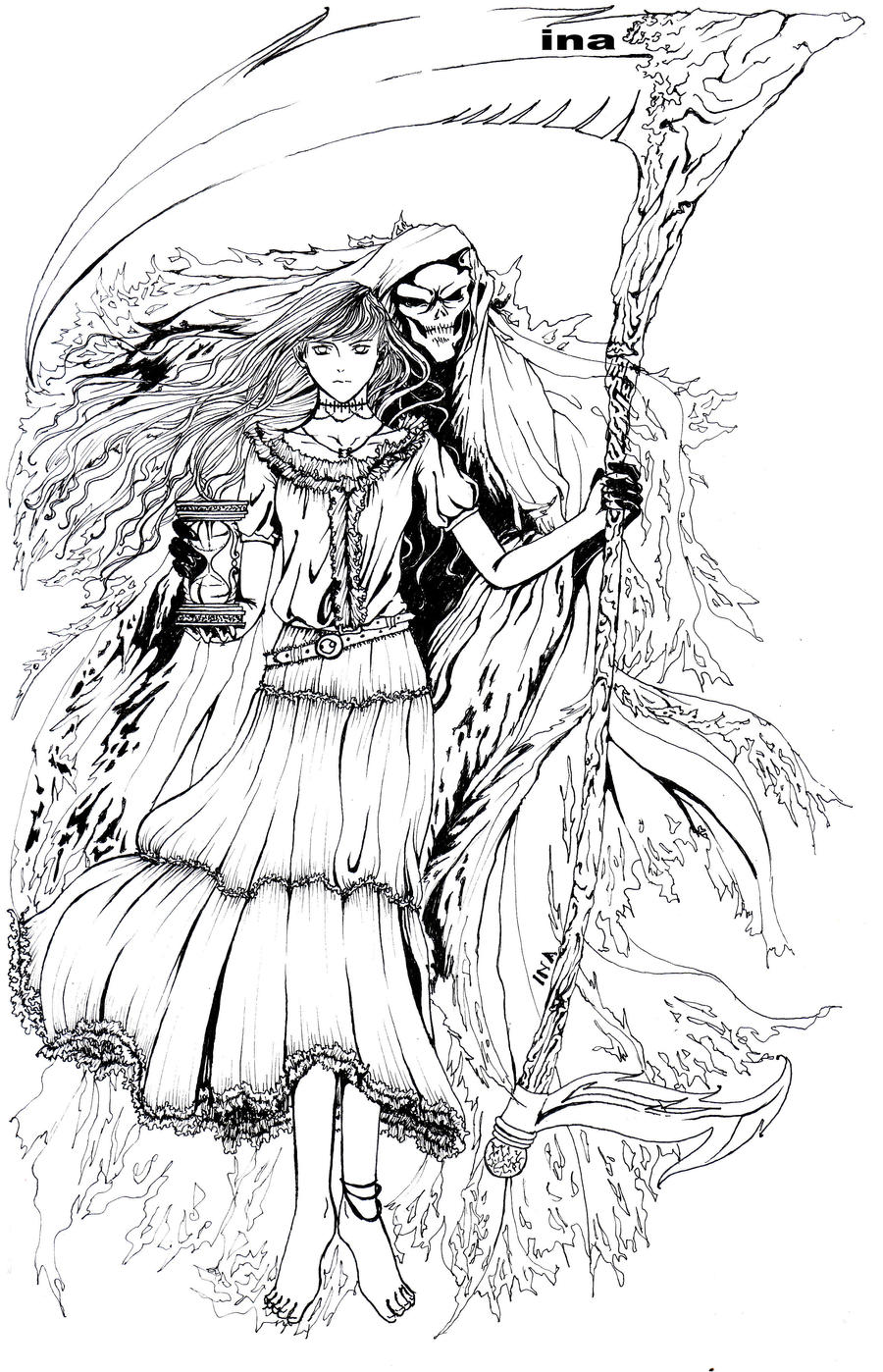 dark angel coloring pages - photo #3