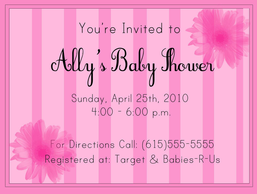 How to write baby shower card examples