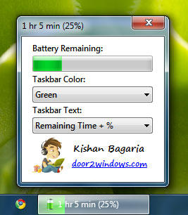 Windows 7 Battery Bar: Show Battery Status in Windows 7 Taskbar