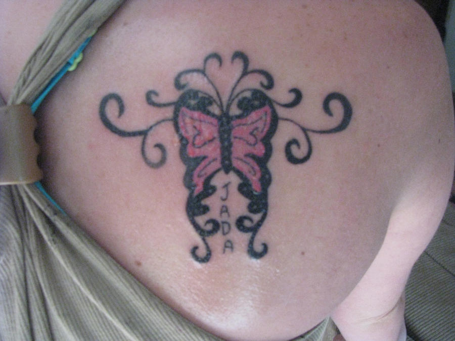 pink butterfly tattoos. utterfly tattoo