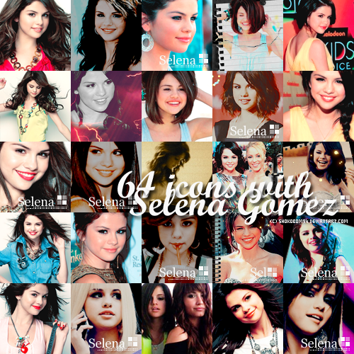 64 icons with Selena Gomez by shokobom94 on deviantART