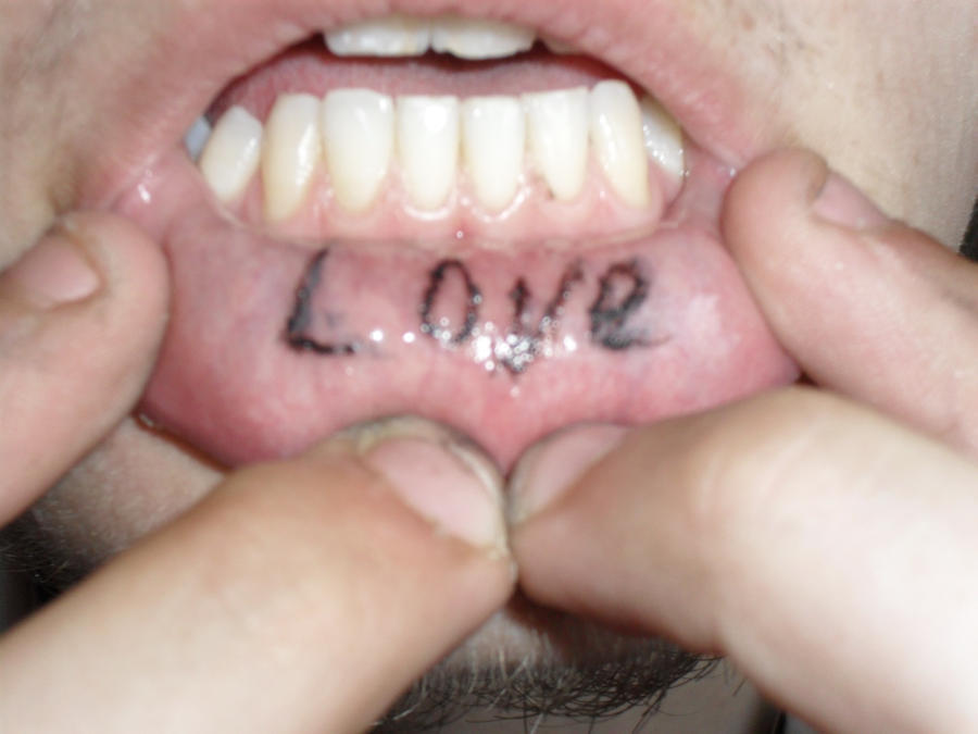 inner lip tattoo