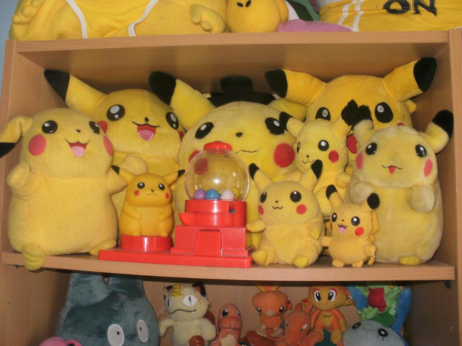 Pikachu_Plush_Collection_by_Jessie_Grace