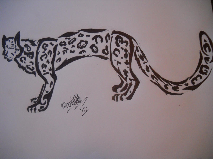 Snow Leopard Tattoo by ~FlashFireBlue on deviantART
