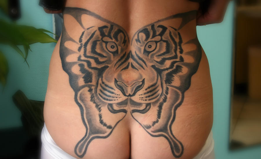 Butterfly tiger tattoo by *gettattoo on deviantART