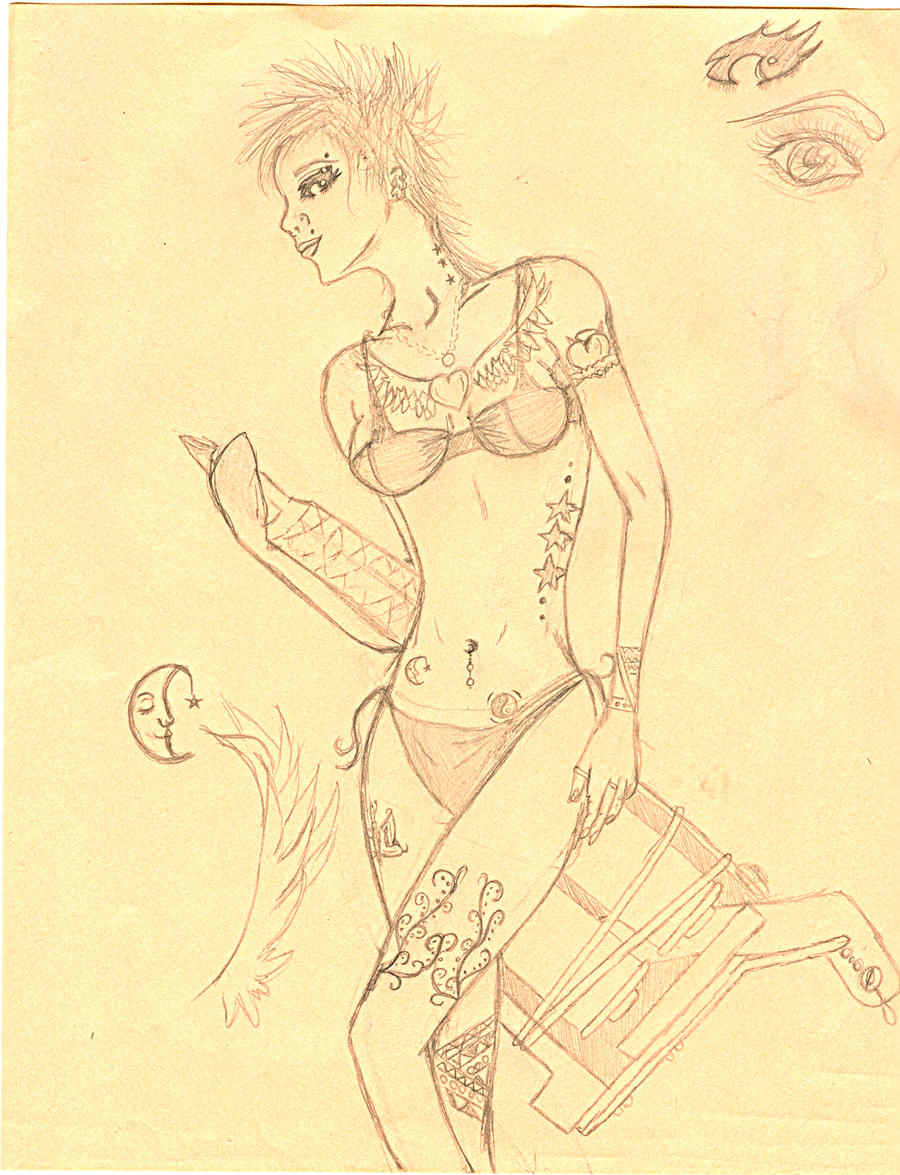 Tattoo gun girl by Skuttls on