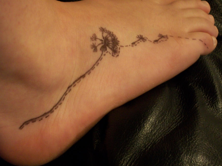 Dandelion foot tattoo idea by jfern on deviantART foot tattoo