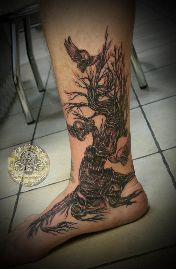 Horror tree skull tattoo by 2FaceTattoo on deviantART