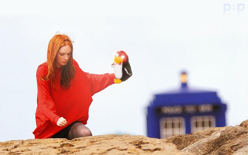 Amy Pond and Mr Flibble by P2Pproductions on deviantART