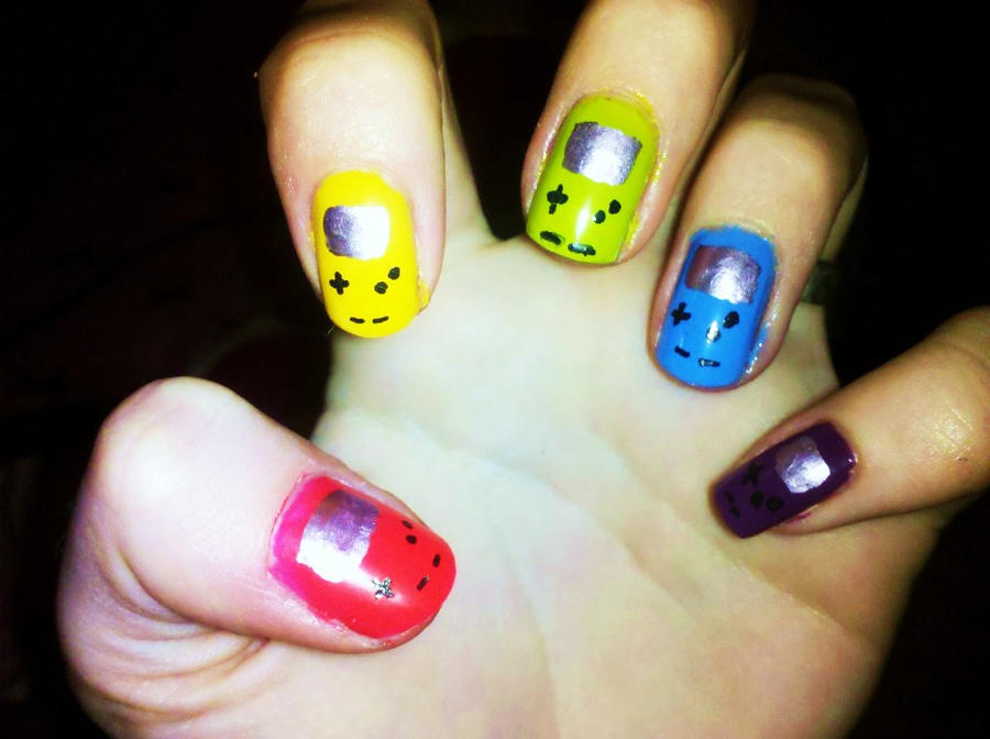 Gameboy Color Nails by Chelseapoops
