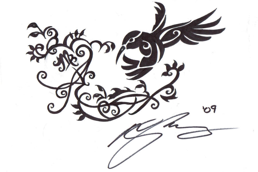 Hummingbird tribal design by ARPerryDesign on deviantART