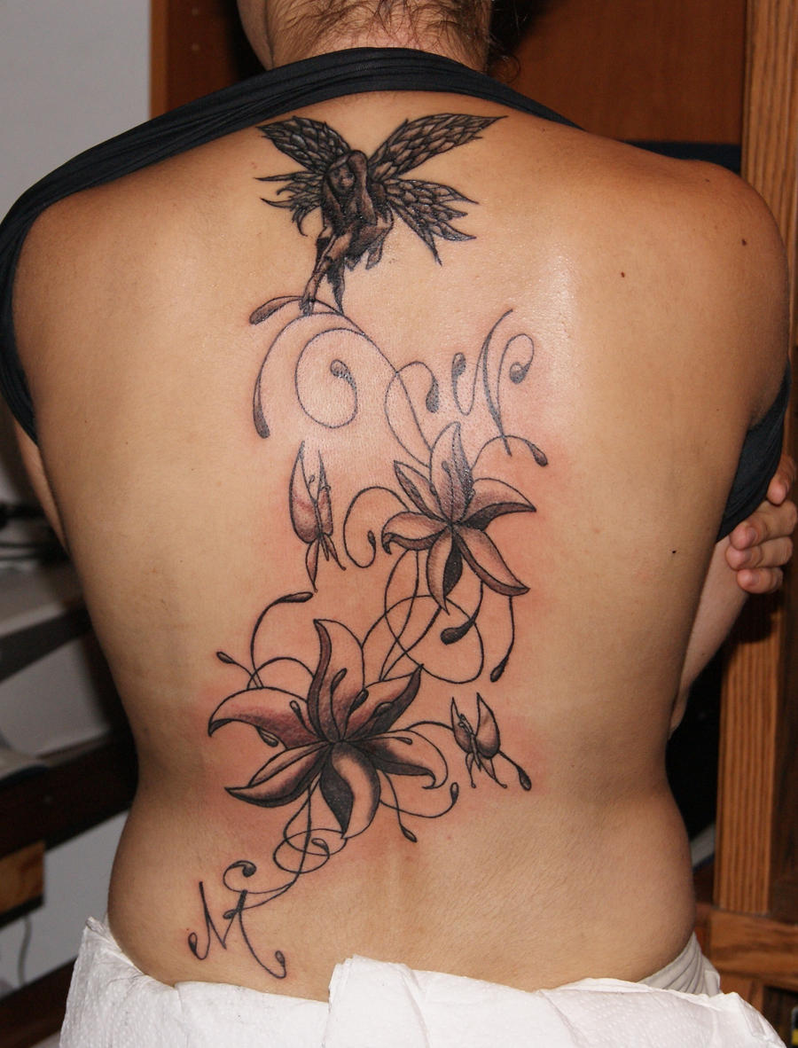 Flower And Fairy Tattoos