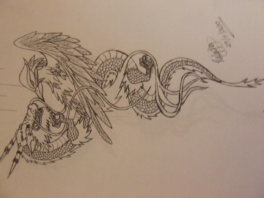 Dragon vs Phoenix Tattoo by