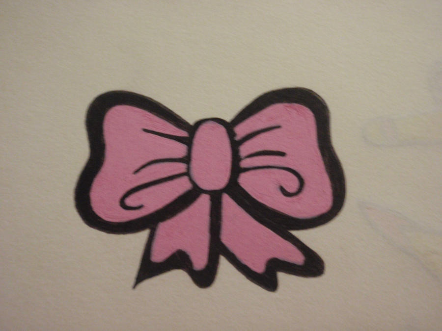 bow tattoo designs. Pink ow tattoo design