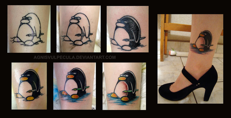 Penguin tattoo colors by AgnisVulpecula on deviantART