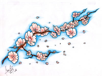 Cherry Blossom design 2 | Flower Tattoo