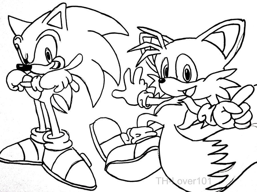 tail sonic hedgehog coloring pages - photo #7