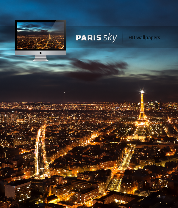 Paris night sky HD wallpaper