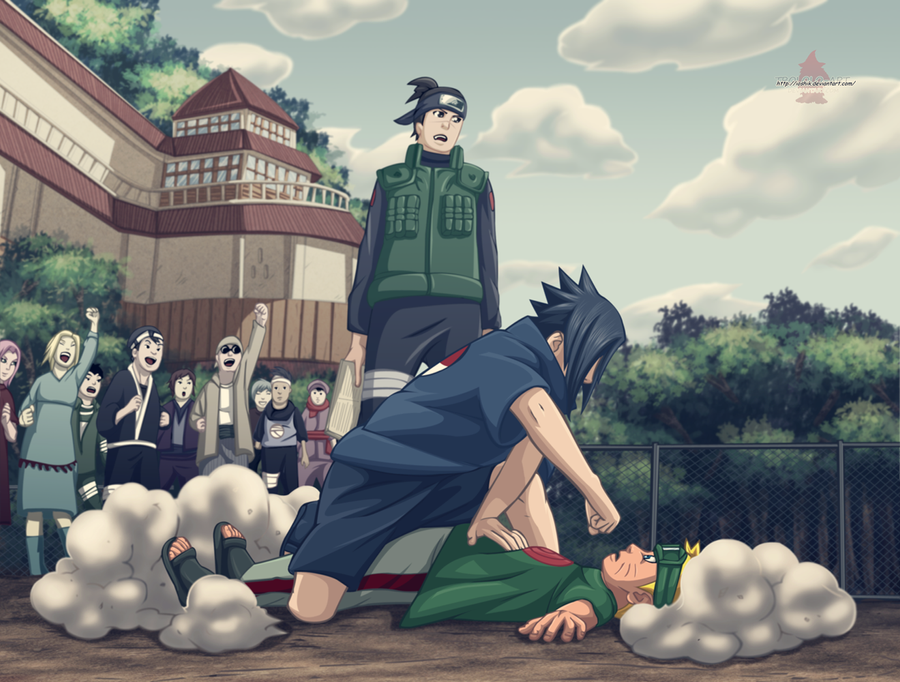 Imagens do Sasuke e do Naruto feitas por fãs