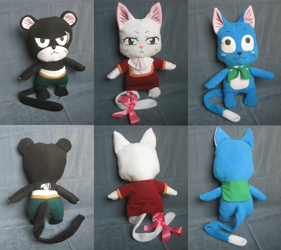 fairy_tail_exceed_plushes_by_bianka-d4a1vvc