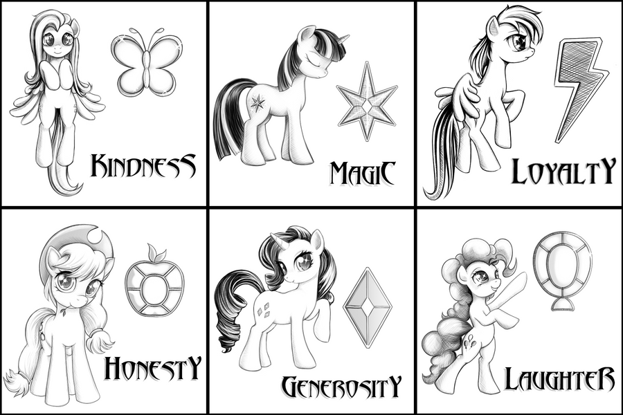 mane 6 coloring pages - photo #28