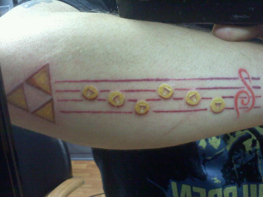 Sarias Song Original N64 tattoo with triforce by MikeFF8 on deviantART