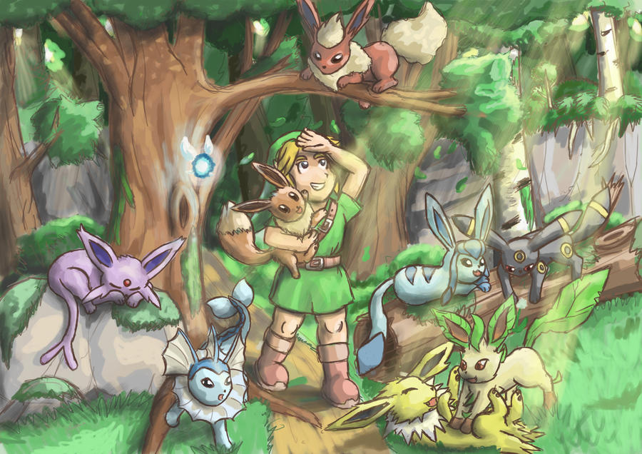 link_and_the_eevee_family_by_jo_onis-d5dzxwg.jpg