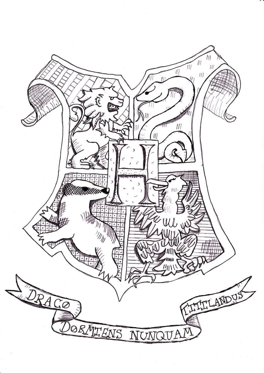 gryffindor crest Colouring Pages