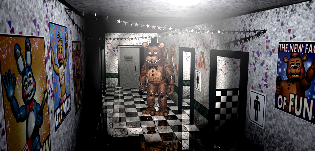 withered_freddy_in_the_hallway_wallpaper