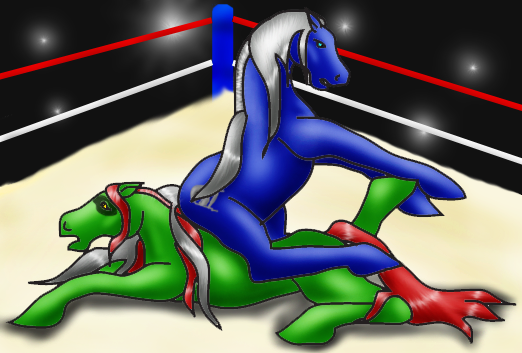 Calling all bronies and or pegasisters - Page 5 Wrestling_ponies_by_RevRuby.png