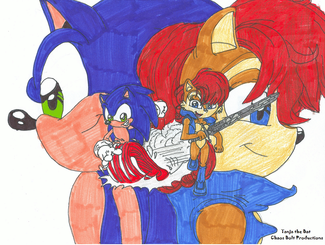 Commission: Sonic and Sally by FrostTheHobidon on DeviantArt