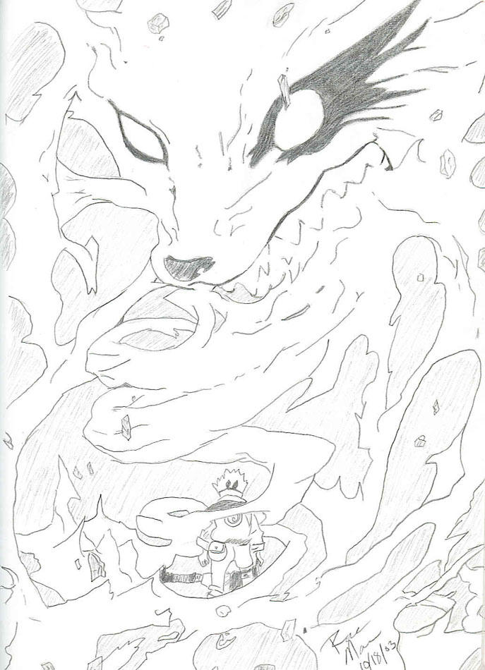 naruto nine tailed fox coloring pages - photo #11
