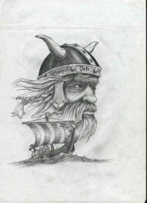 Viking Head Tattoo
