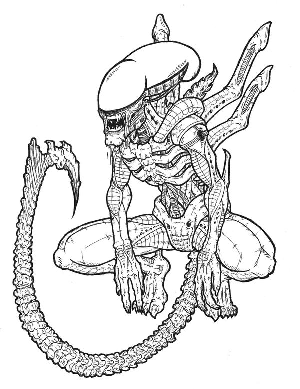xenomorph drone coloring pages - photo #20