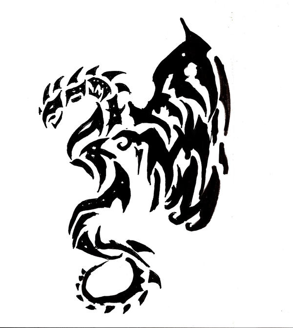 tribal dragon tattoo design by xXErinDragonXx on DeviantArt