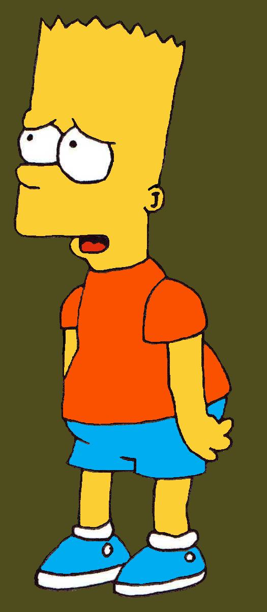 Sad Bart Simpson by dragonlorest
