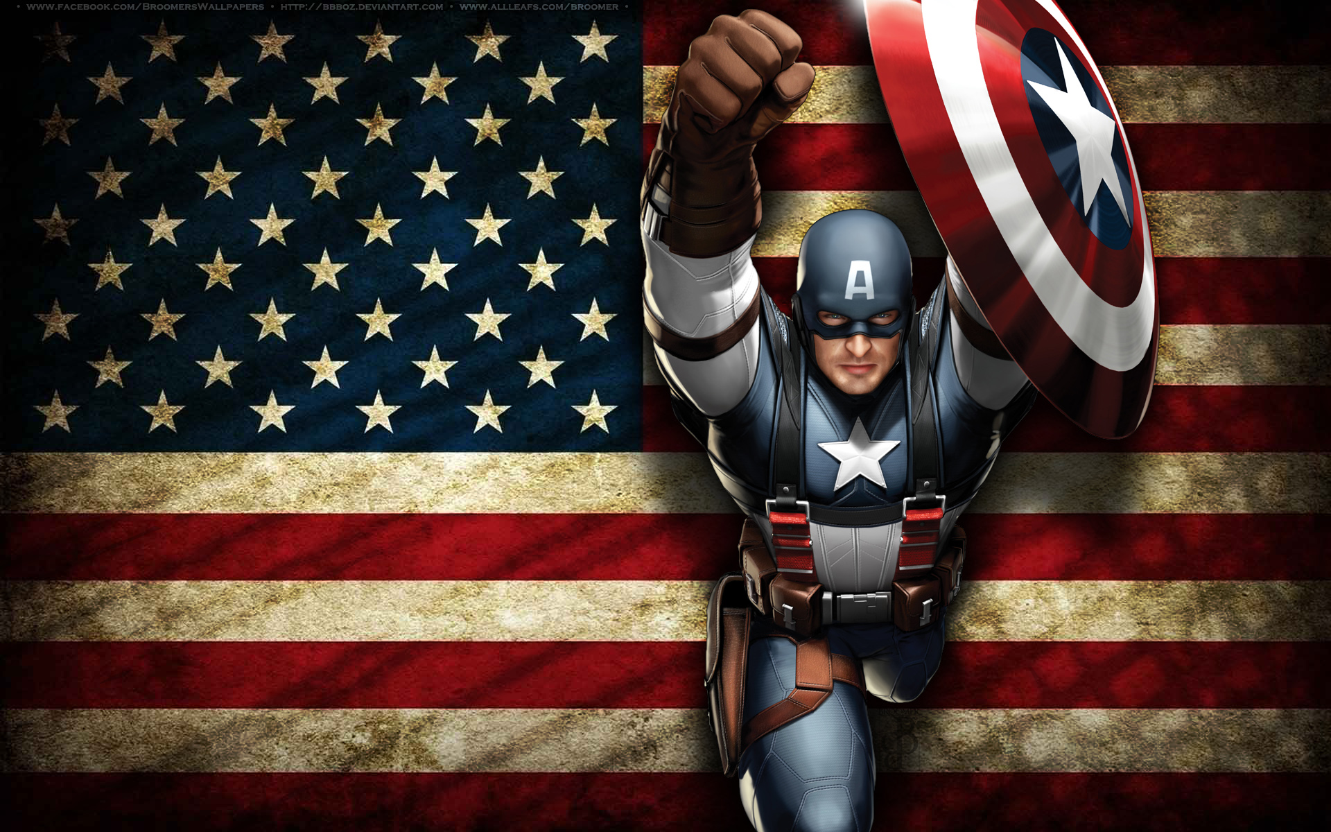Captain America Comic Super Hero USA Flag Costume Boomerang Shield Metal Sign