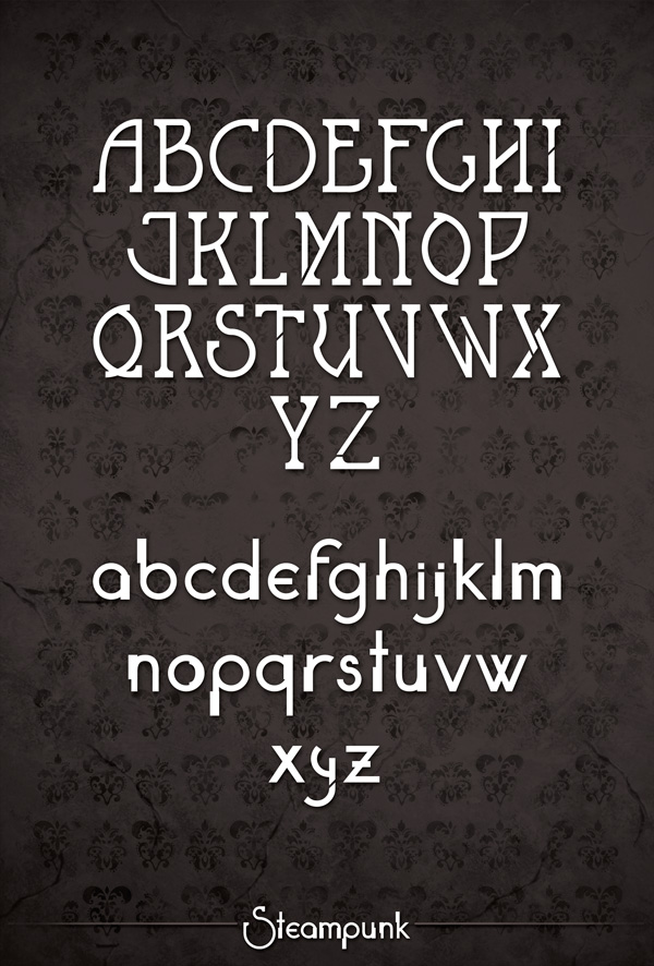 Steampunk alphabet