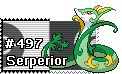 Pokemon Stamp: Serperior by SD-DreamCrystal