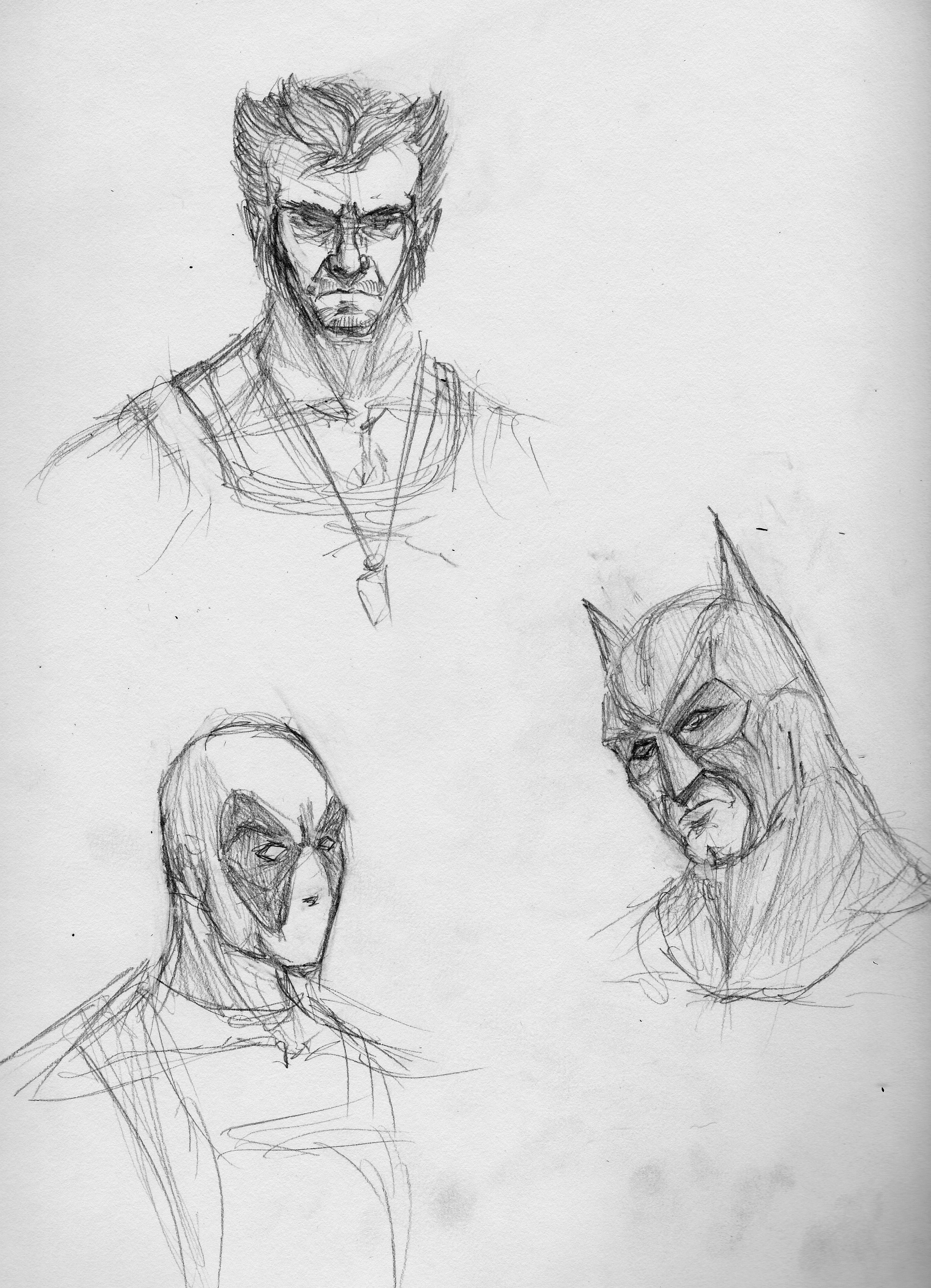 Easy Superhero Drawings In Pencil