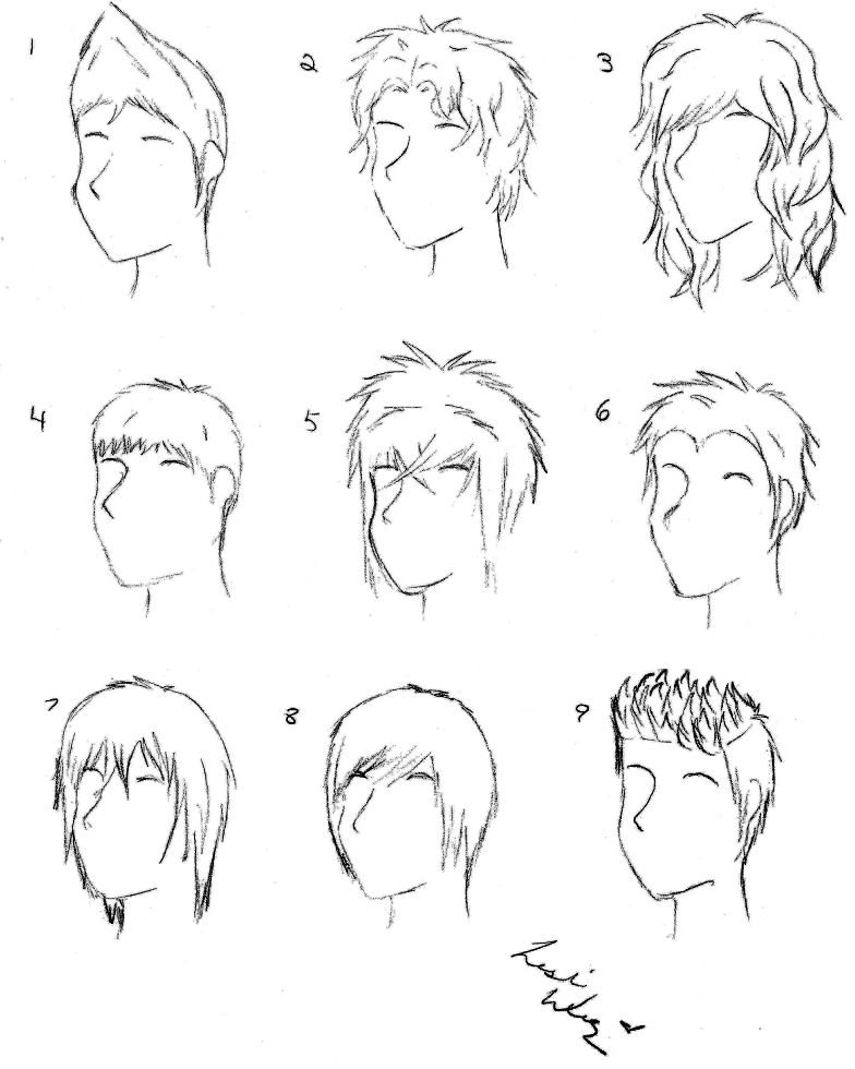 Anime Hairstyles Male / How to Draw Anime Male Hair Step by Step ...