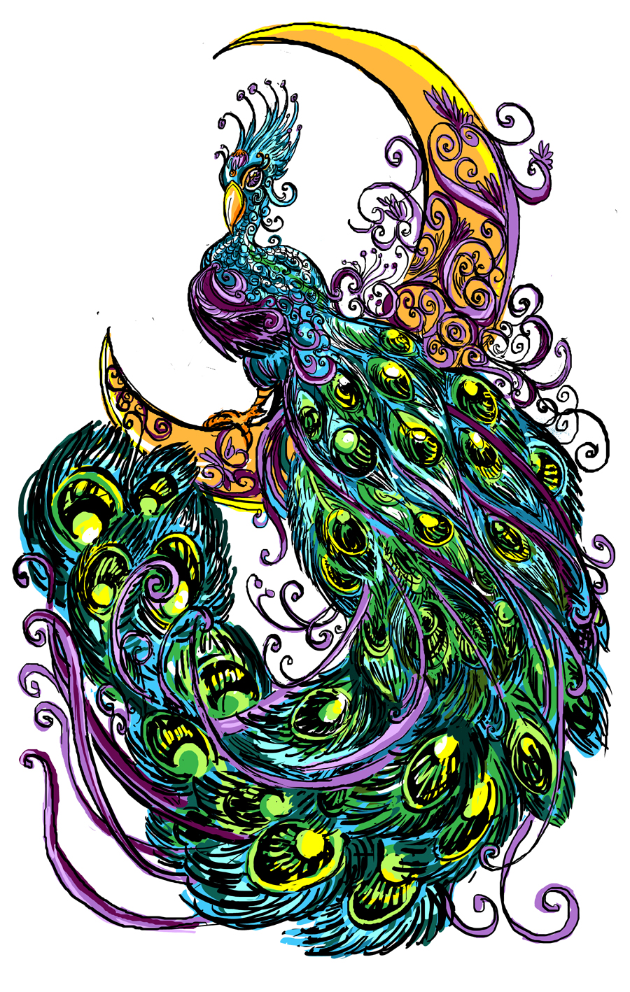 Peacock tattoo design by Rawyen on DeviantArt