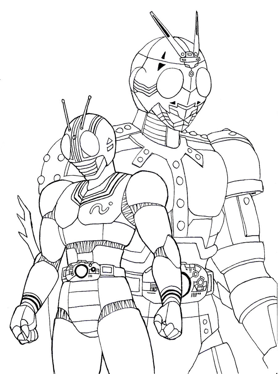 kamen rider coloring pages - photo #25