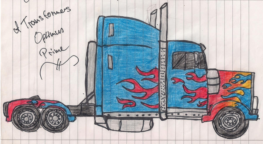 Optimus Prime -Truck by LittleSister1995 on DeviantArt