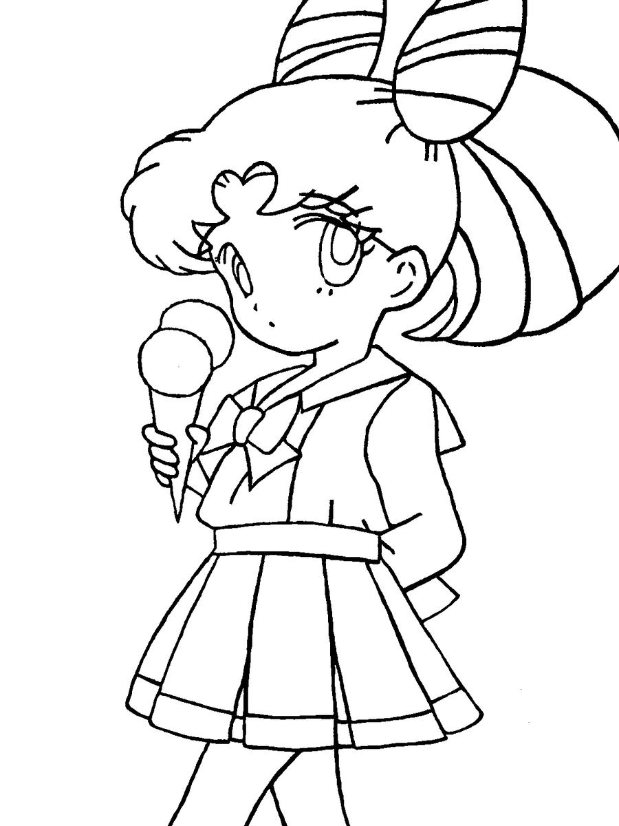 sailor moon and rini coloring pages - photo #25