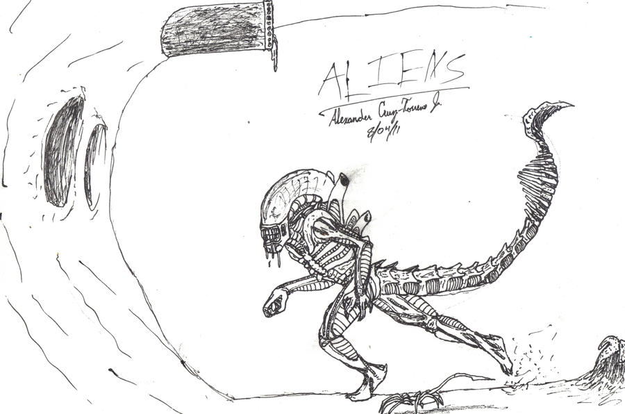 xenomorph drone coloring pages - photo #34