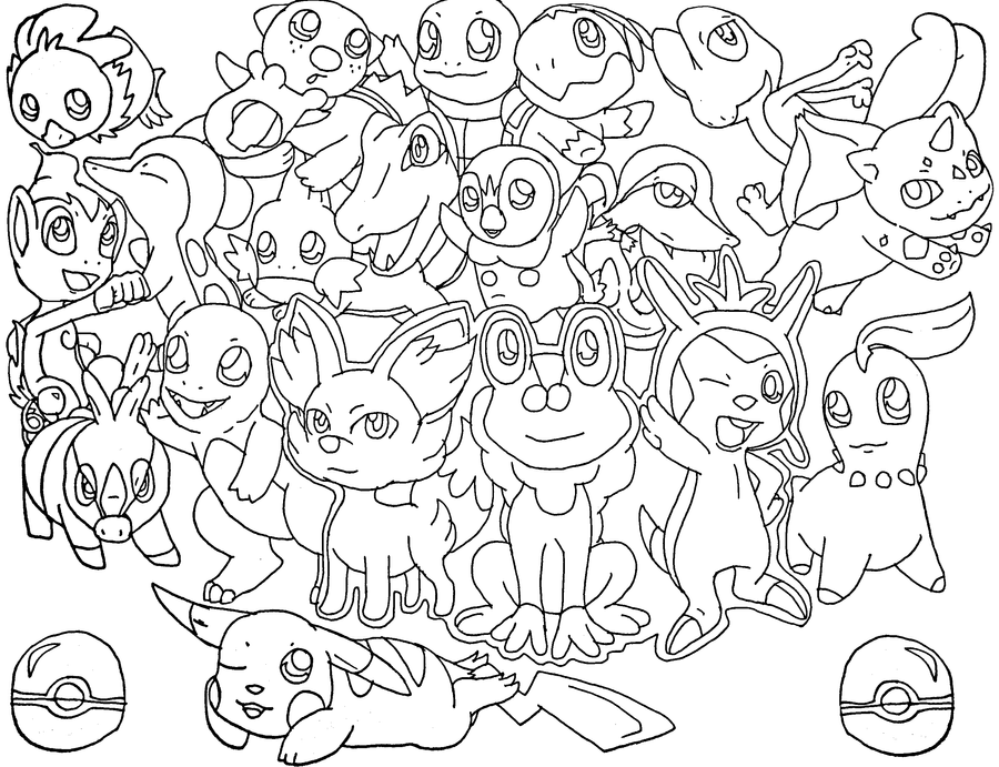 Starter Pokemon Coloring Pages 3